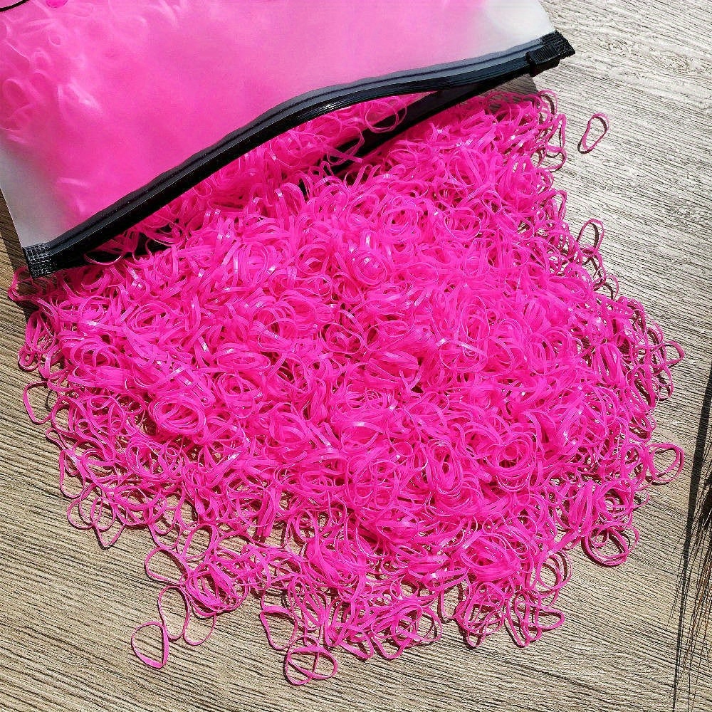 1000pcs Disposable Small Rubber Bands, Transparent Elastic Hair Ties With  Strong Holding Power In Black Color, Bag Packaging