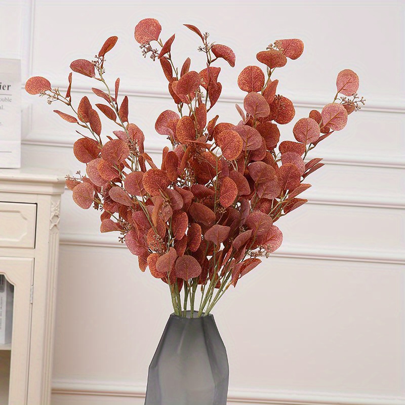 Fake Leaves Artificial Leaf Stem Fake Plant Leaves Temu