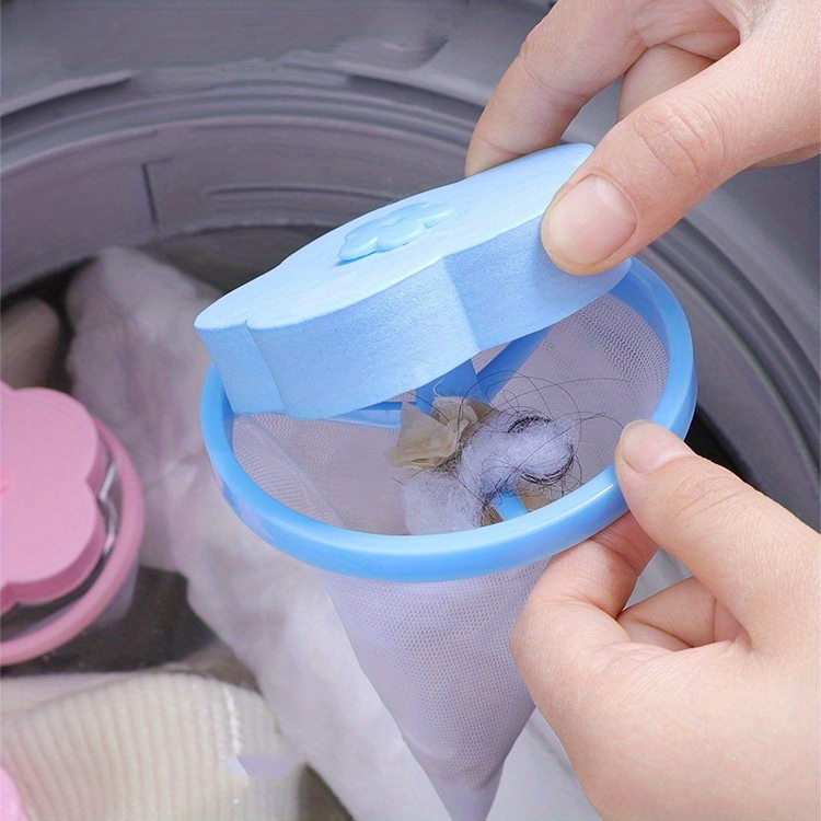 1pc/2pcs Washing Machine Lint Catcher - Filter Mesh Bag Clean Ball Bag,  Dirty Fiber Collector, Filter Laundry Ball Tray