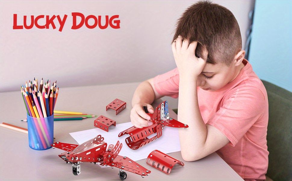 Doloowee Building Kit 282 PCS Model Airplane Toy Set STEM Project Building  Toys for Kids Ages 8-12, Assembly Technique Model Kits Birthday Gift for