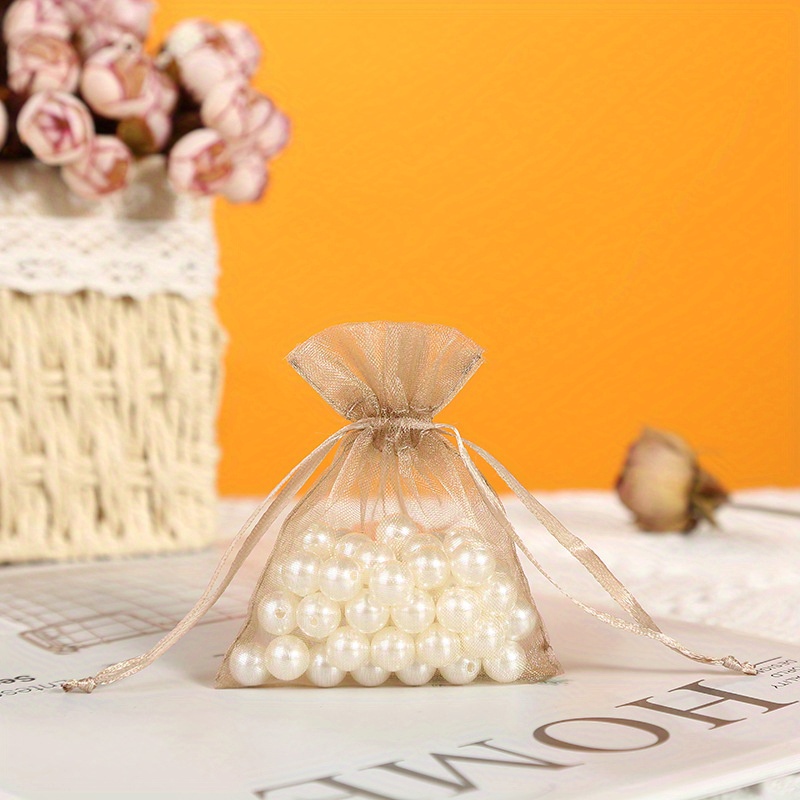 20 Pcs 3x2 Inch Mesh Bag, Small Gift Bag, Clear Organza Bag