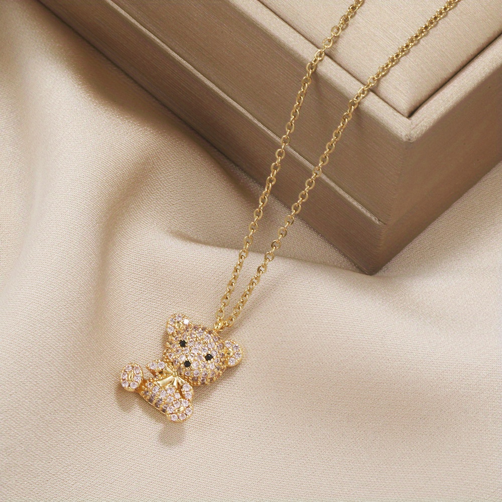 The golden hot sale bear necklace