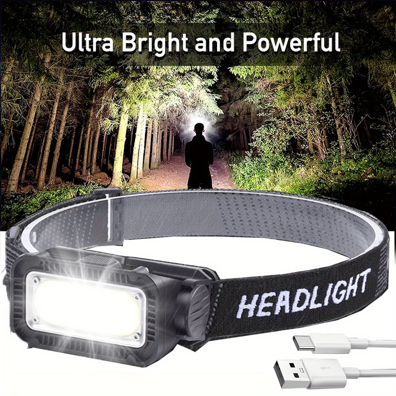 Ultra Bright Rechargeable Headlamp With White And Red Light 1200 Lumens,  Lighting Modes, Waterproof Perfect For Outdoor Activities Like Camping,  Running, Cycling, And Fishing Temu Canada