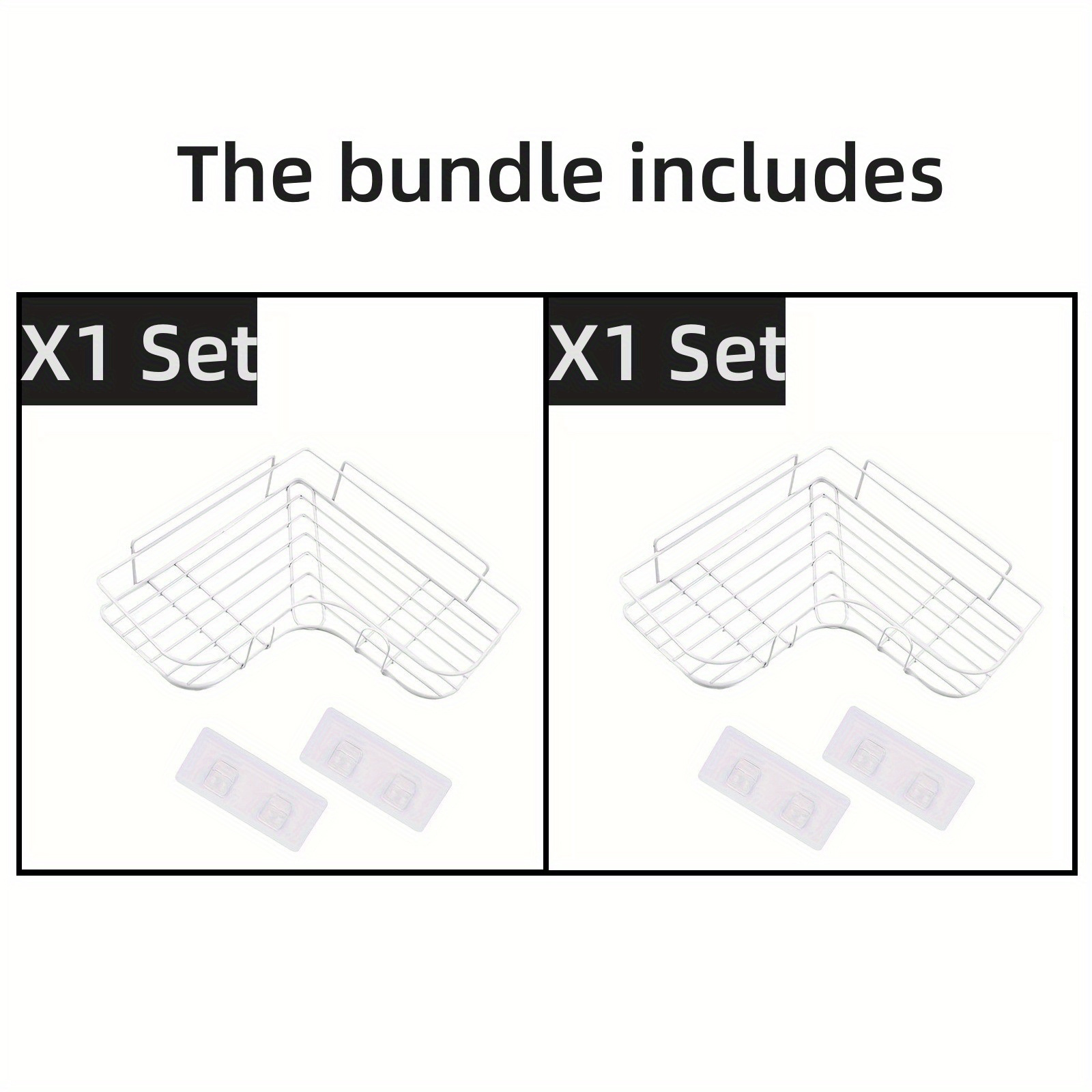 2pcs Metal Shelf Triangle Storage Organizer Rack
