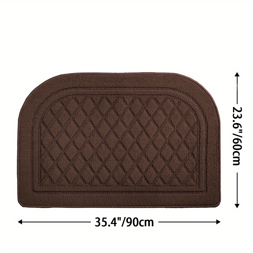 Door Mat Indoor Doormat Standing Entryway Low Profile Non Slip Washable  Half Round Entrance Kitchen Rug - Temu