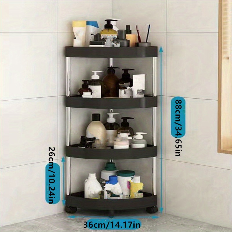 Simple Bathroom Corner Shelf Freestanding Bathroom Storage - Temu