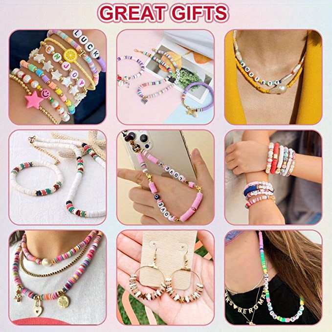 Diy Beads Bracelet Making Kit For Girls Bracelet Necklace - Temu