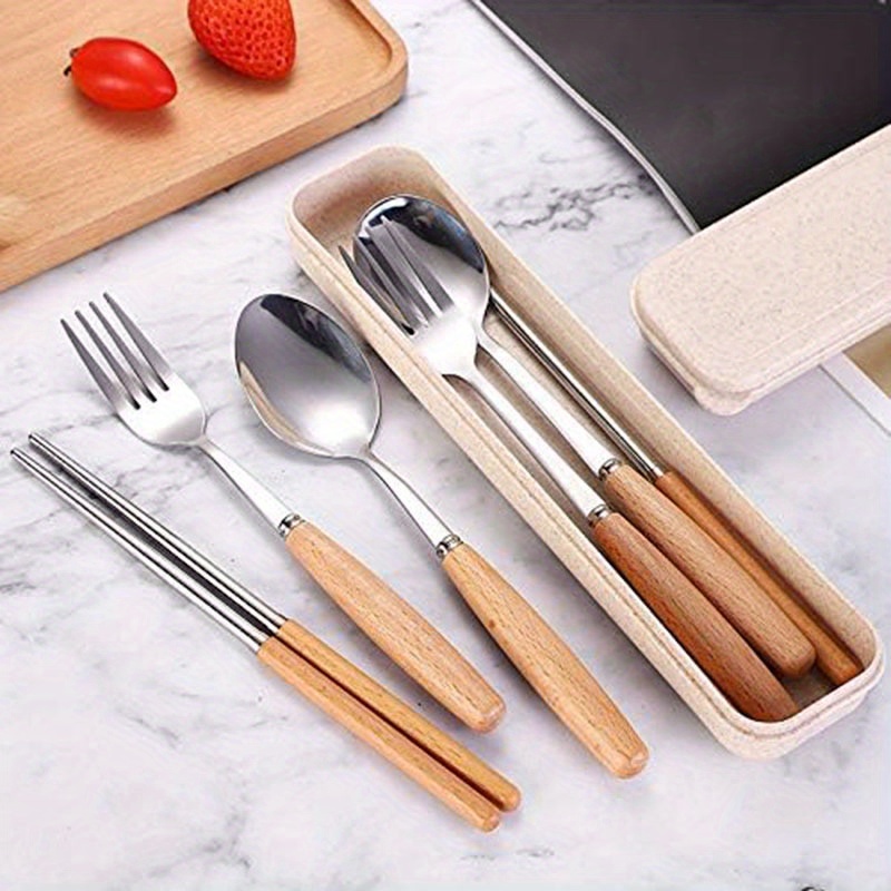 Travel Utensils with Case, Reusable Utensils Set with Case, Portable Travel  Cutlery Set Camping Utensils Portable Utensils for Lunch Box for Outdoor  Bl23465 - China Reusable Utensil and Stainless Steel Flatware Sets