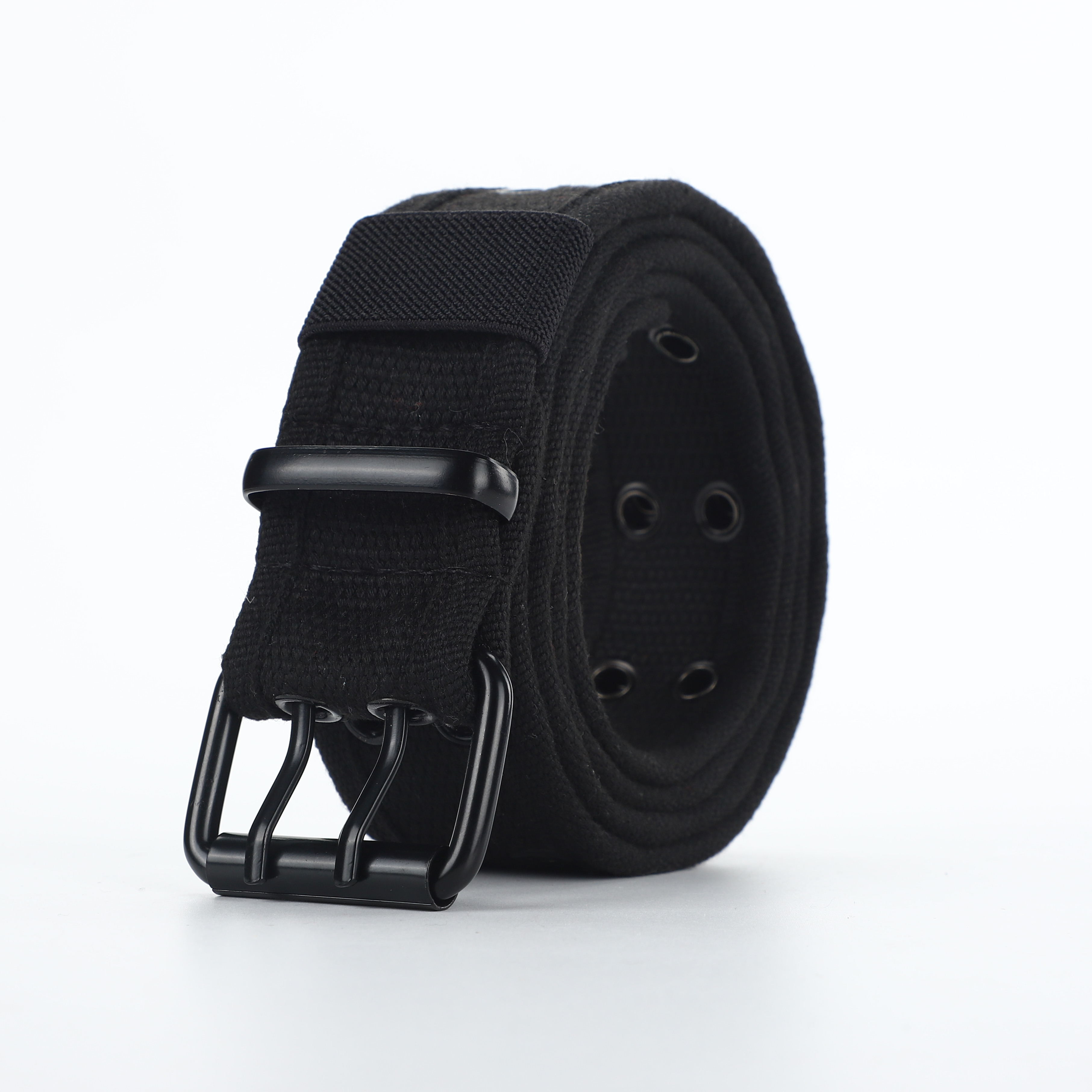 Black Casual 1pc Belt, Men's Imitation Nylon Belt Canvas Without Metal Plastic Buckle Outdoor Sports Woven Colors Work Belt,Temu