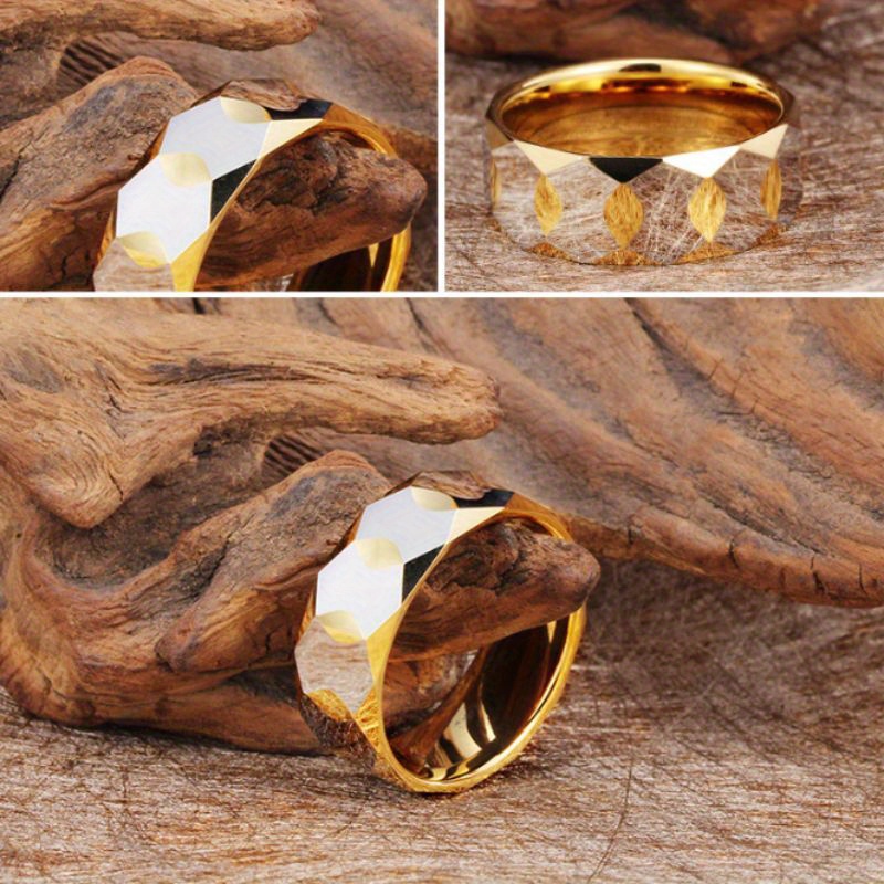 mens   steel ring 2023     steel ring unisex   steel ring geometric prism ring details 8