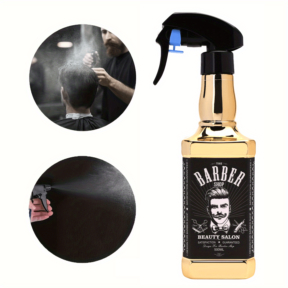 500ml / 650ml Peluquería Botella de spray Salón Barbero Herramientas para  el cabello Pulverizador de agua Retro Whisky Oil Head Regadera Lata