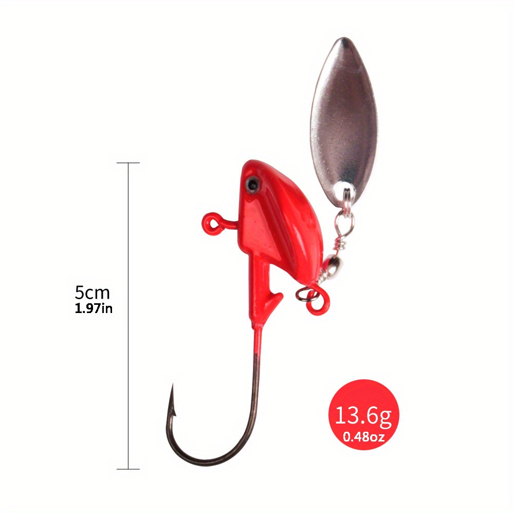 Fishing Jig Heads With Sequins Reinforced Blood Slot Hook - Temu