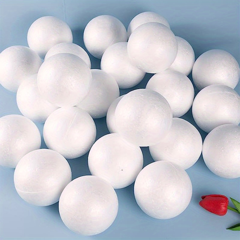 Large Modelling Polystyrene Styrofoam Foam Balls Solid White Craft
