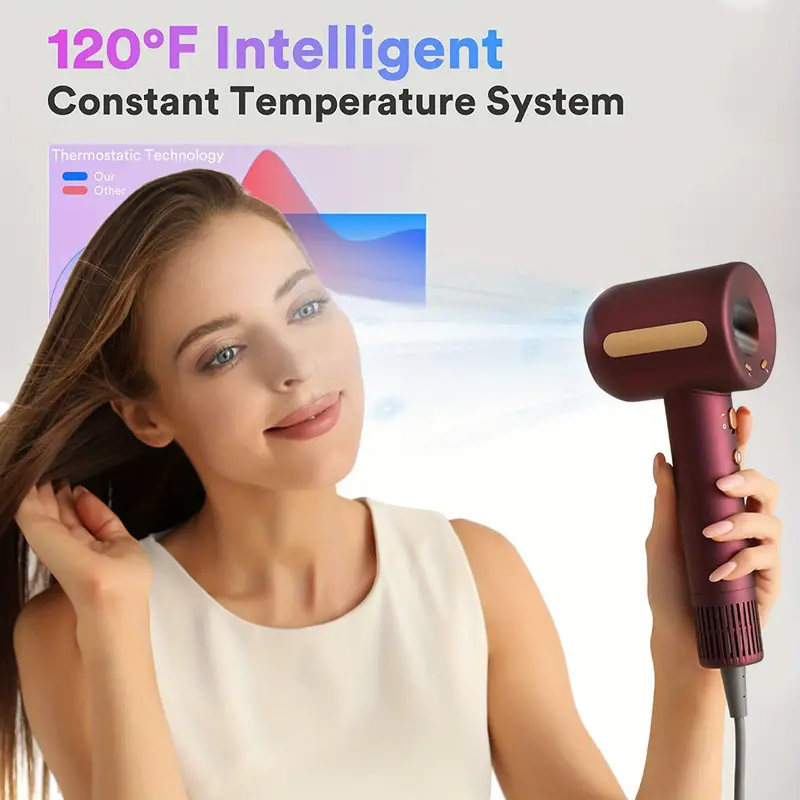 leafless high speed hair dryer negative ion hair dryer hair styling tool professional quick dry powerful hair dryer constant anion electric details 2