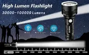 flashlight high lumens rechargeable super bright xhp70 2 led flashlights brightest flash light high power tactical flashlights handheld emergency flashlights for camping hiking details 0