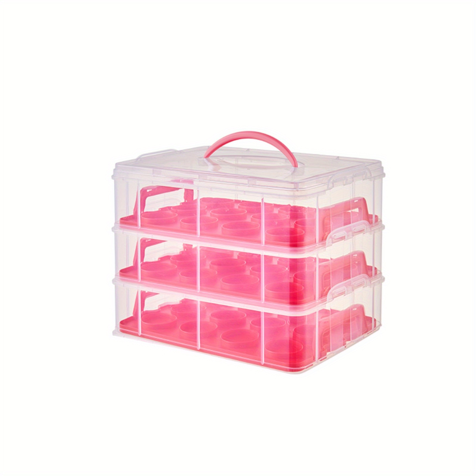 Snapware Snap n' Stack 2-Layer Cookie & Cupcake Carrier, Clear