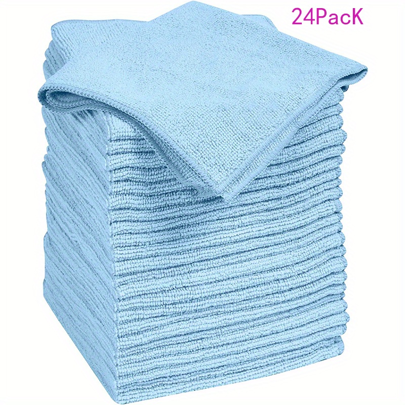 Kitchen Dish Cloths 24 Pack Bulk DishCloths Cotton Scrubbing Wash