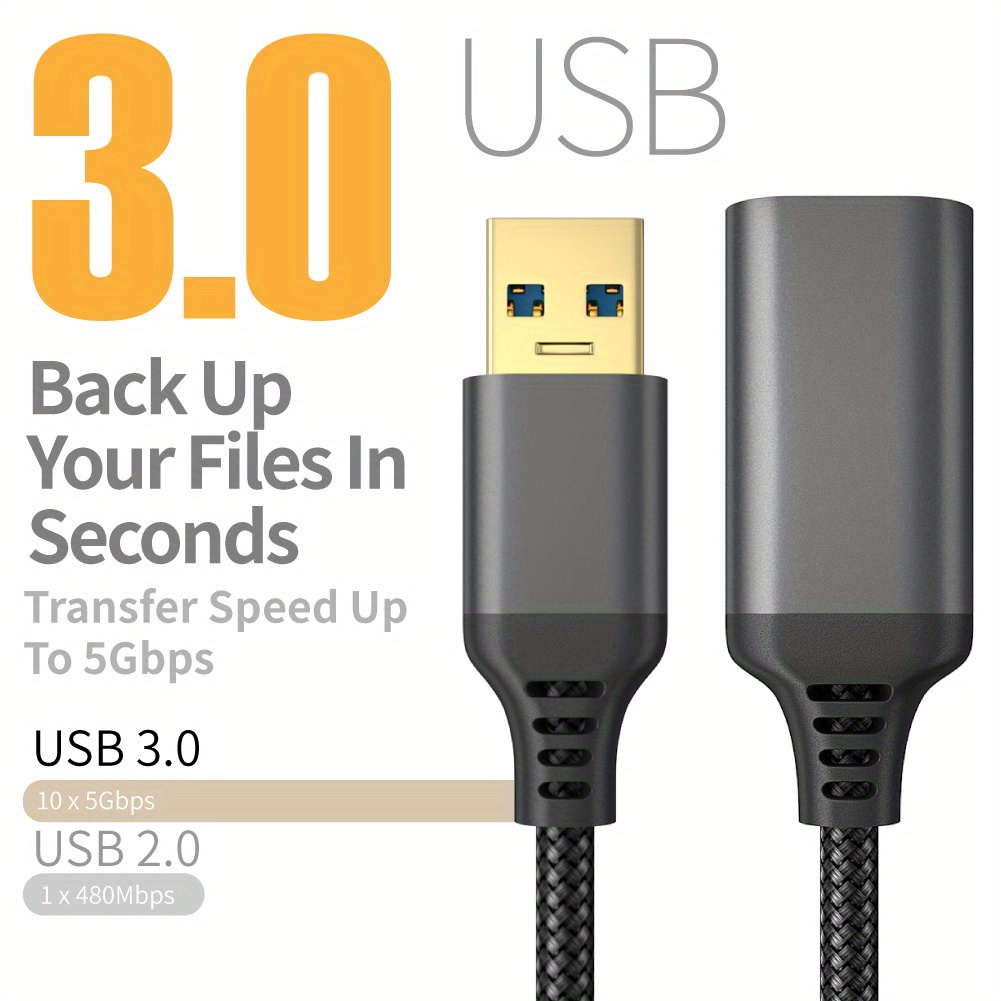 Usb 3 0 Extension Cable Male Female Extension Cord Data Temu