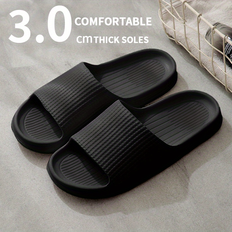  Pillow Slides | Woman's and Men's Slippers | Non-Slip | Thick  Soles | Ergonomically Designed Slides | Indoor & Outdoor Use | Soft Shower