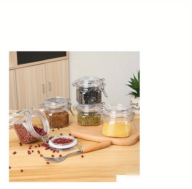 Square Transparent Snap-lock Food Storage Canister, Candy Jars With  Lids,sealed Container, Pet Material, 93 Teeth,moisture-proof Transparent  Sealed Fresh-keeping Box, For Cereal, Rice, Pasta, Tea, Nuts And Coffee  Beans, Kitchen Supplies - Temu