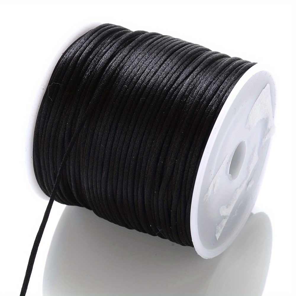 Nylon Cord Thread Black Chinese Knot Strong Macrame Rope - Temu