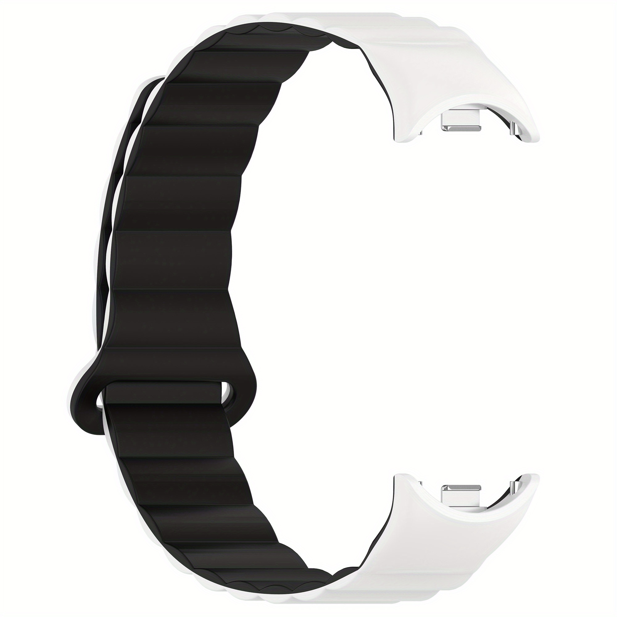 Para Huawei Band 8 correa de reloj de repuesto de silicona de dos colores  (negro gris)