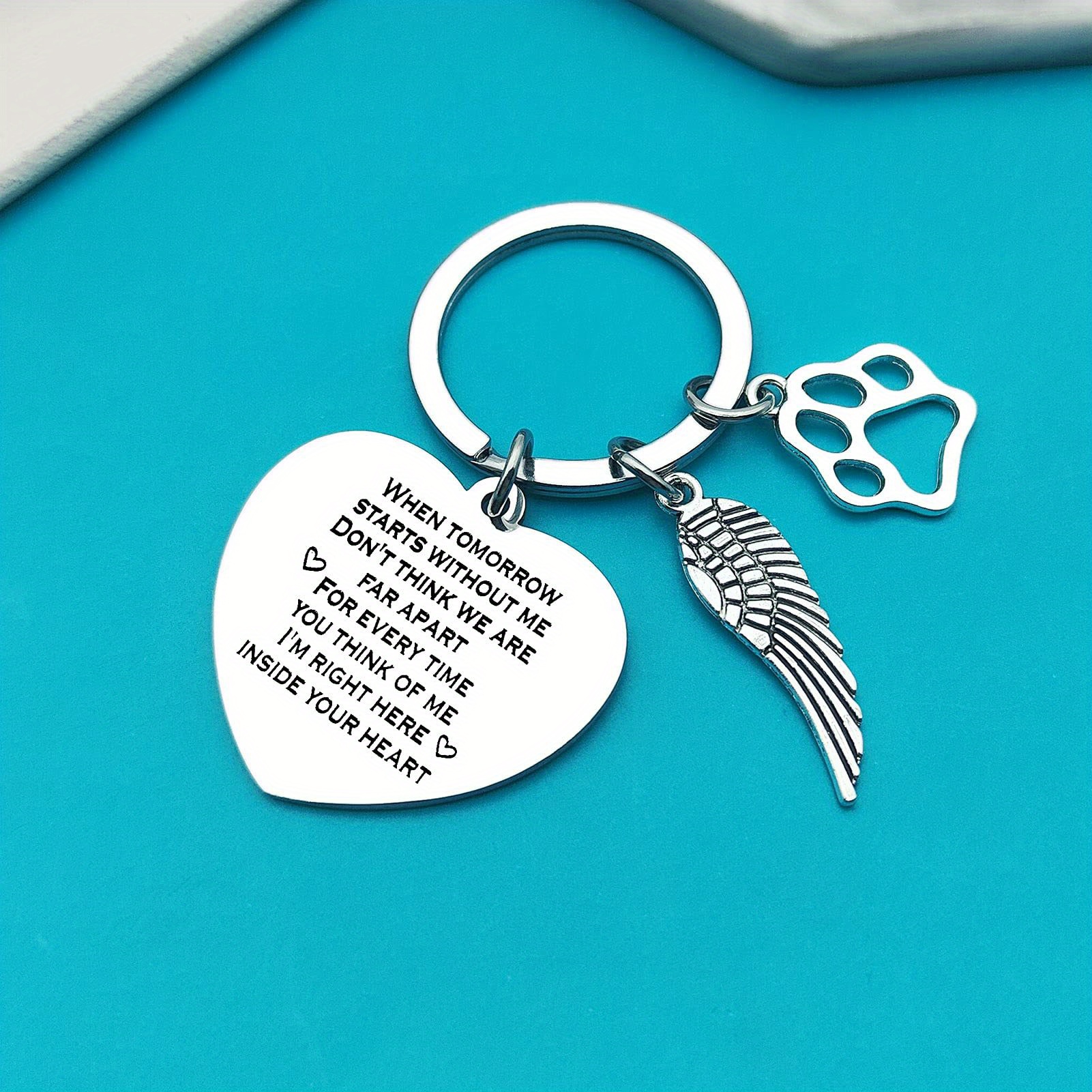Forever In Heart Pet Memorial Keychain Loss Dog Cat Temu Australia