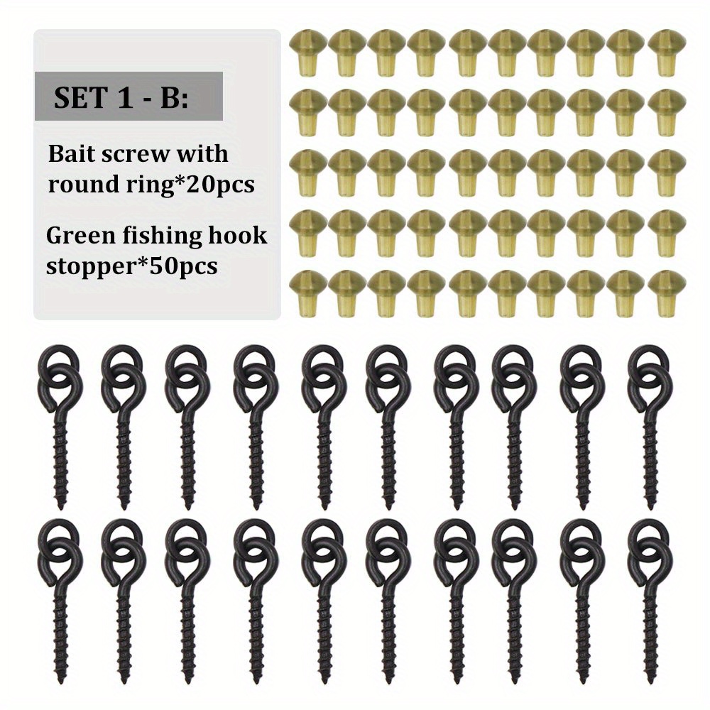 50Pcs Screw Chod Rigs Fishing Hook Beads Fishing Accessories