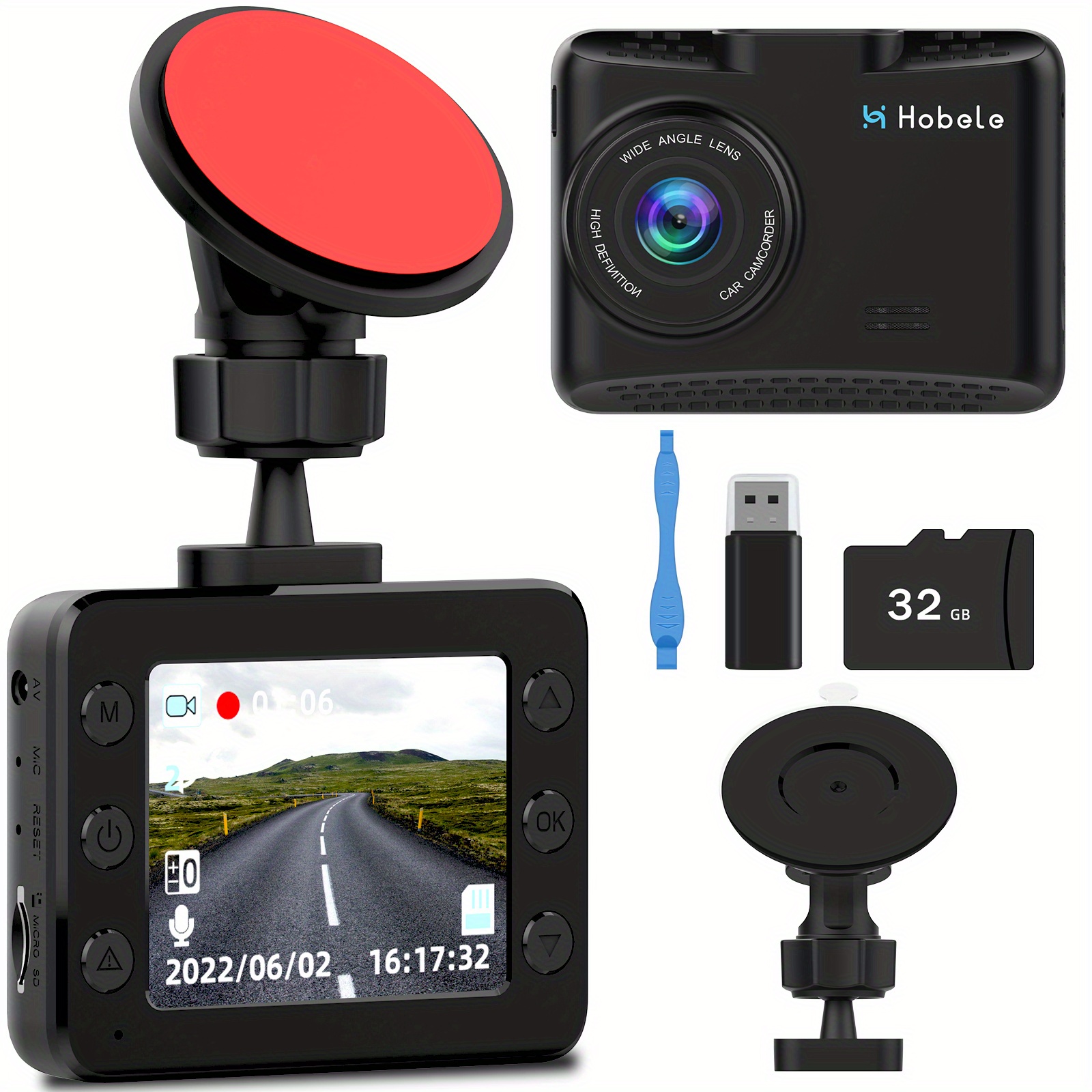 Dash Cam WDR FHD 1080P 2.5 IPS Dashcam Per Auto Con Scheda SD Da 32 GB  Hobele H17 Telecamera Per Auto Registratore Di Guida Monitor Di Parcheggio