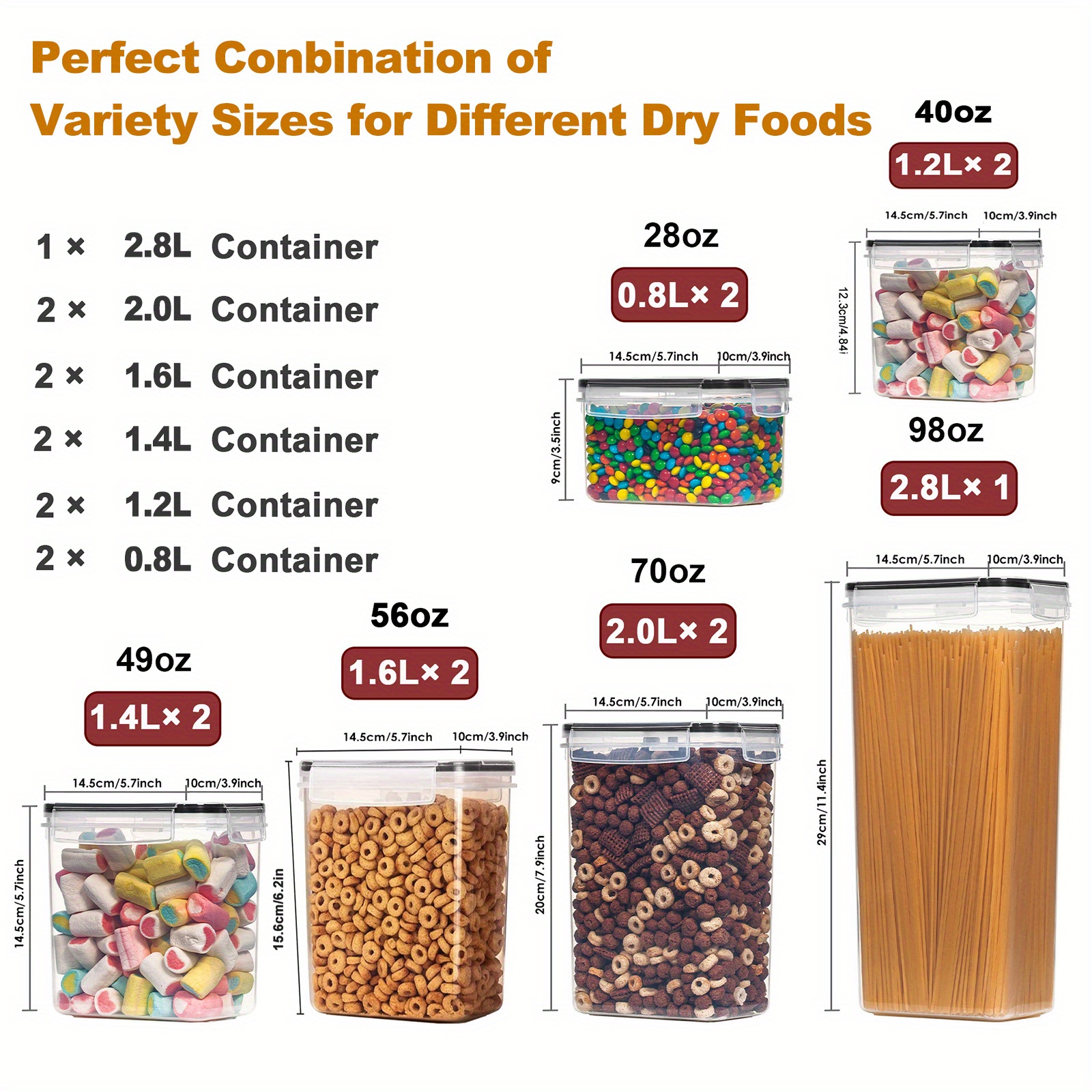 11pcs Airtight Food Storage Containers - Kitchen And Pantry Organization  BPA Free Canisters. For Sugar, Flour And Baking Supplies W/ Labels Marker