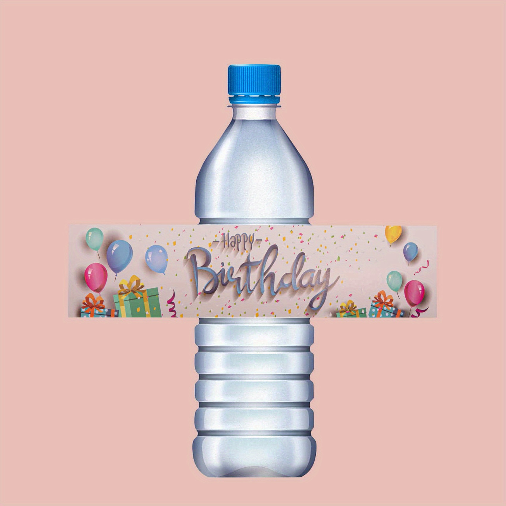 Happy Birthday Water Bottle Stickers Perfect For Parties, Gatherings