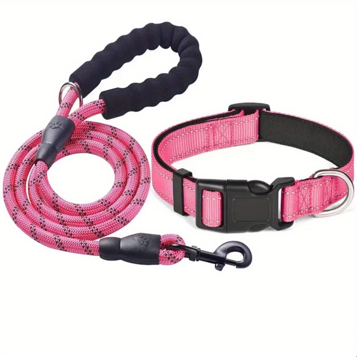 Adjustable Dog Collar & Leash Set for Small-Medium Dogs
