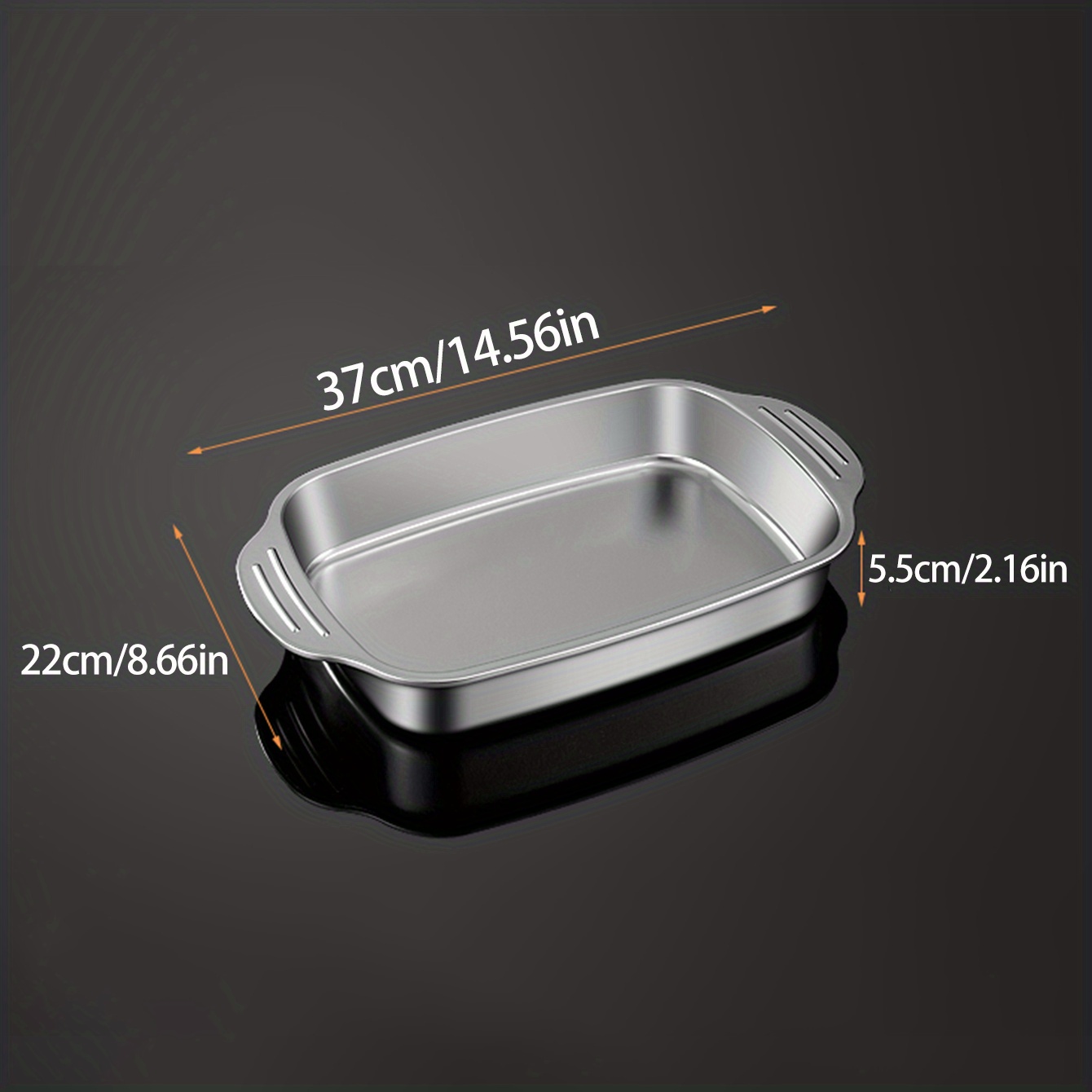 1pc, Stainless Steel Baking Sheet (14.56''x8.66''), Deep Baking Pan With  Handles, Cookie Sheet, Baking Trays, Cooking Pan, Oven Accessories, Baking  To