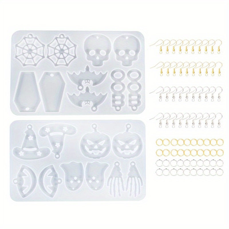 1 Set Mixed Style Silicone Molds Casting Mold Kits Epoxy Resin Mold Tool  Set For DIY Pendant Jewelry Making Finding Accessories