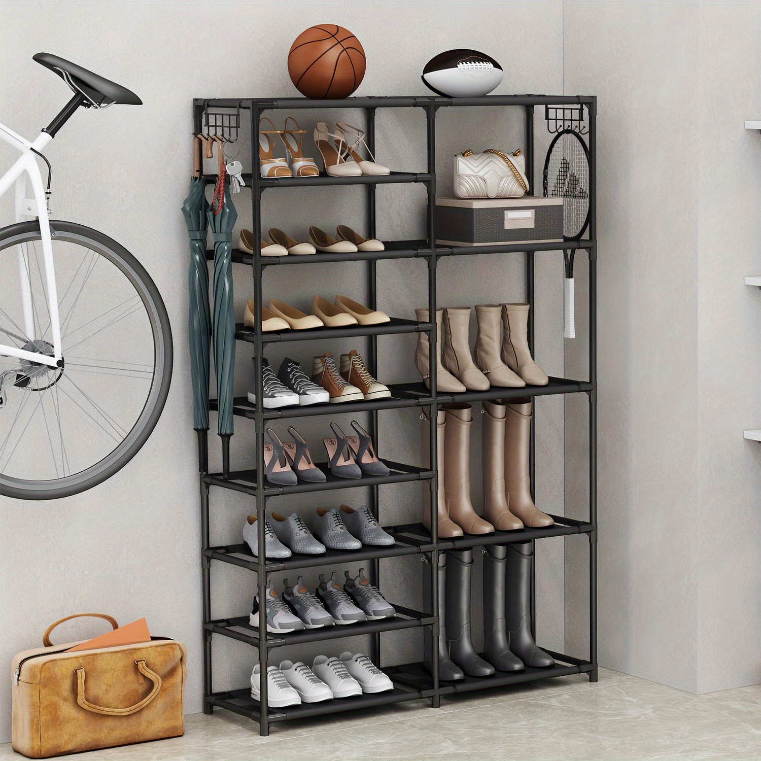 1pc Multifunctional Easy Assembling Shoe Rack With Multiple Layers