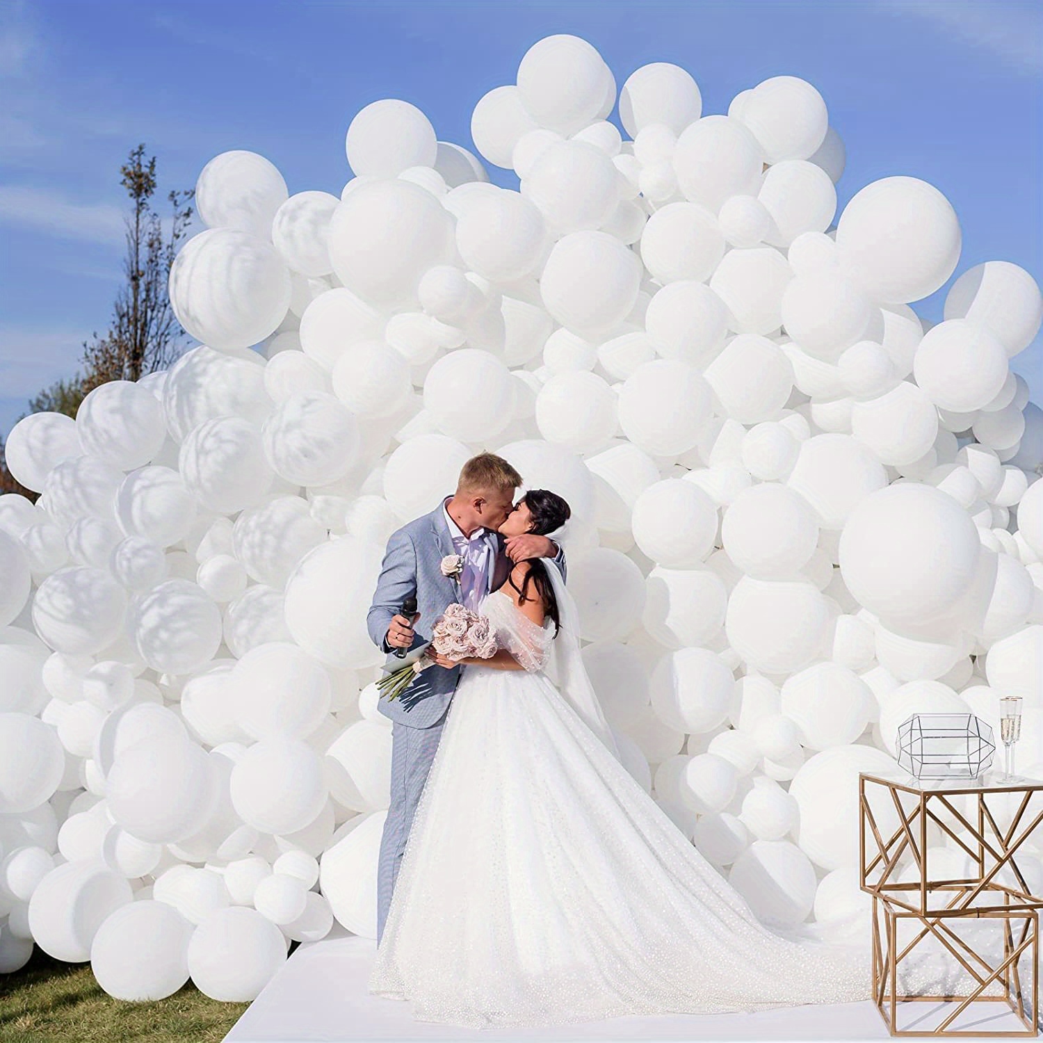 Ballon blanc de 25 cm pour les témoins du mariage REF/49398