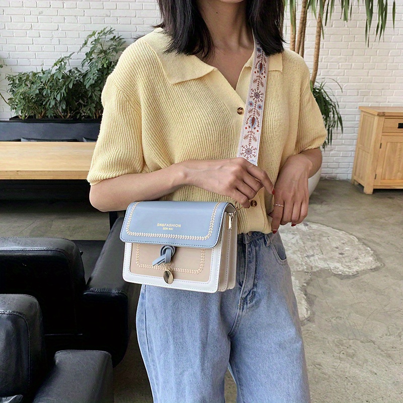 Fashion Flap Shoulder Bag Women's Buckle Decor Crossbody - Temu