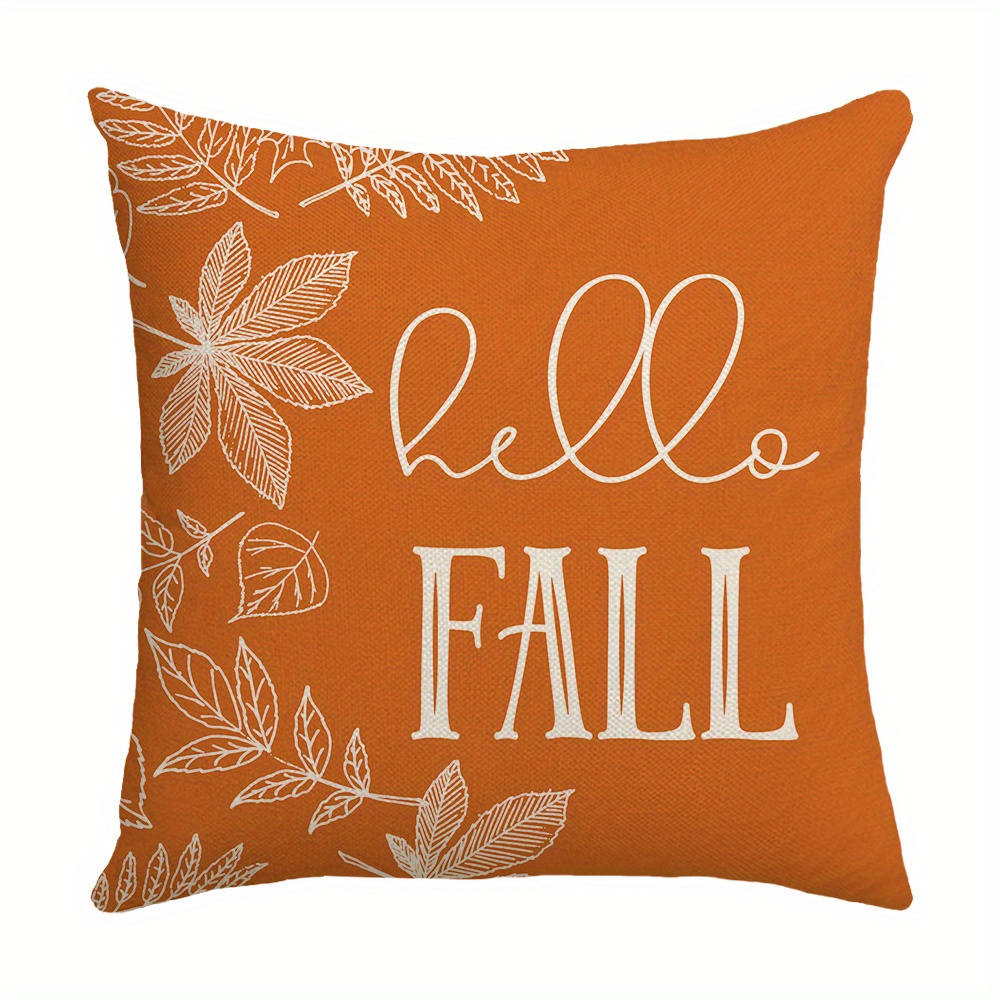 Autumn Decorative Pillow Case 1pcs Set Pumpkin Farmhouse Decoration Happy  Autumn Pumpkin Maple Leaf Pillow Giant