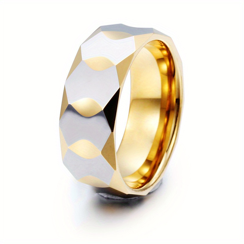 mens   steel ring 2023     steel ring unisex   steel ring geometric prism ring details 12