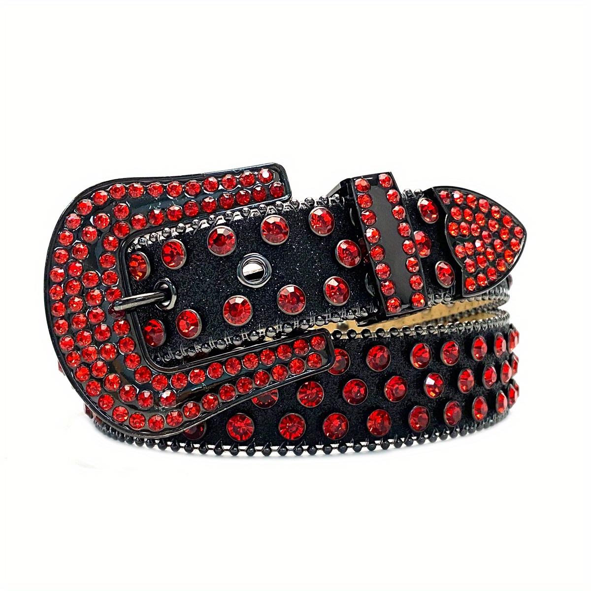 Shiny Rhinestone Sequin Y2k Belts Hip Hop Color Block Pu Waist Belts Punk  Skull Buckle Cowboy Cowgirl Belts For Women & Men - Temu