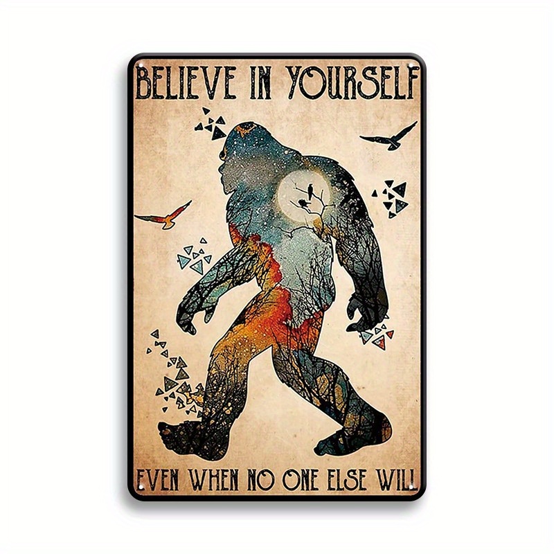 1個 メタルサイン Believe In Yourself Even When No One Else Will