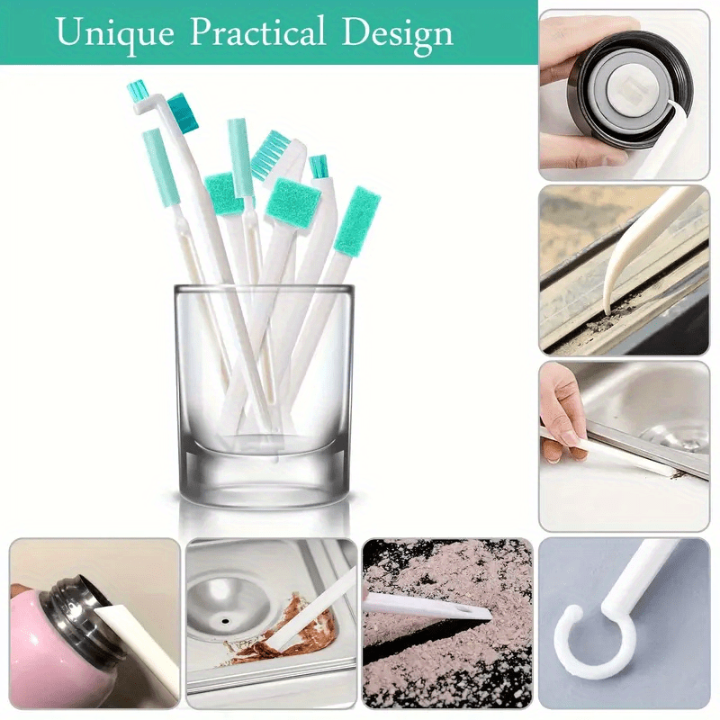  Kevinrooty 13Pcs Crevice Cleaning Brush Tools for humidifier  Sliding Door Track Bottle Cup air Conditioning Vents and Other cleanup, 10  Kinds of Brush Head, Suitable for Narrow Corners of The Space 
