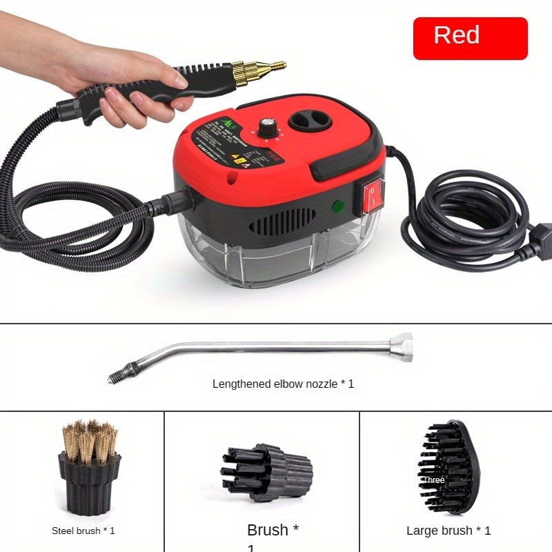 portable handheld steam cleaner high temperature pressurized steam cleaning machine with brush heads chemical free multi purpose steam cleaners for home use for cleaning floor windows upholstery couch kitchen furniture bathroom car