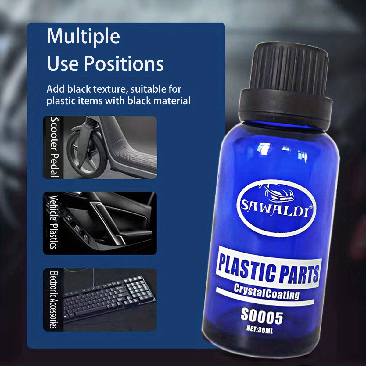 Car Plastic Restorer restores Faded Dull Plastic Rubber - Temu