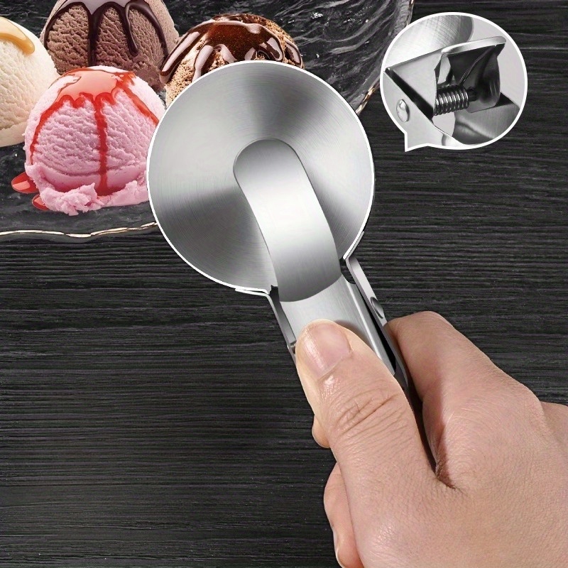Stainless Steel Ice Cream Scoop Scooper For Ice Cream And Watermelon Kitchen Utensil Sports