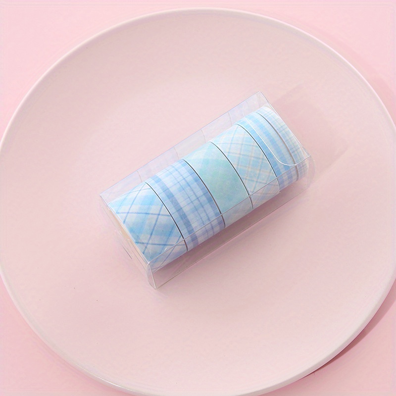 Classical Plaid Series Washi Tape Student Scrapbook Decor - Temu