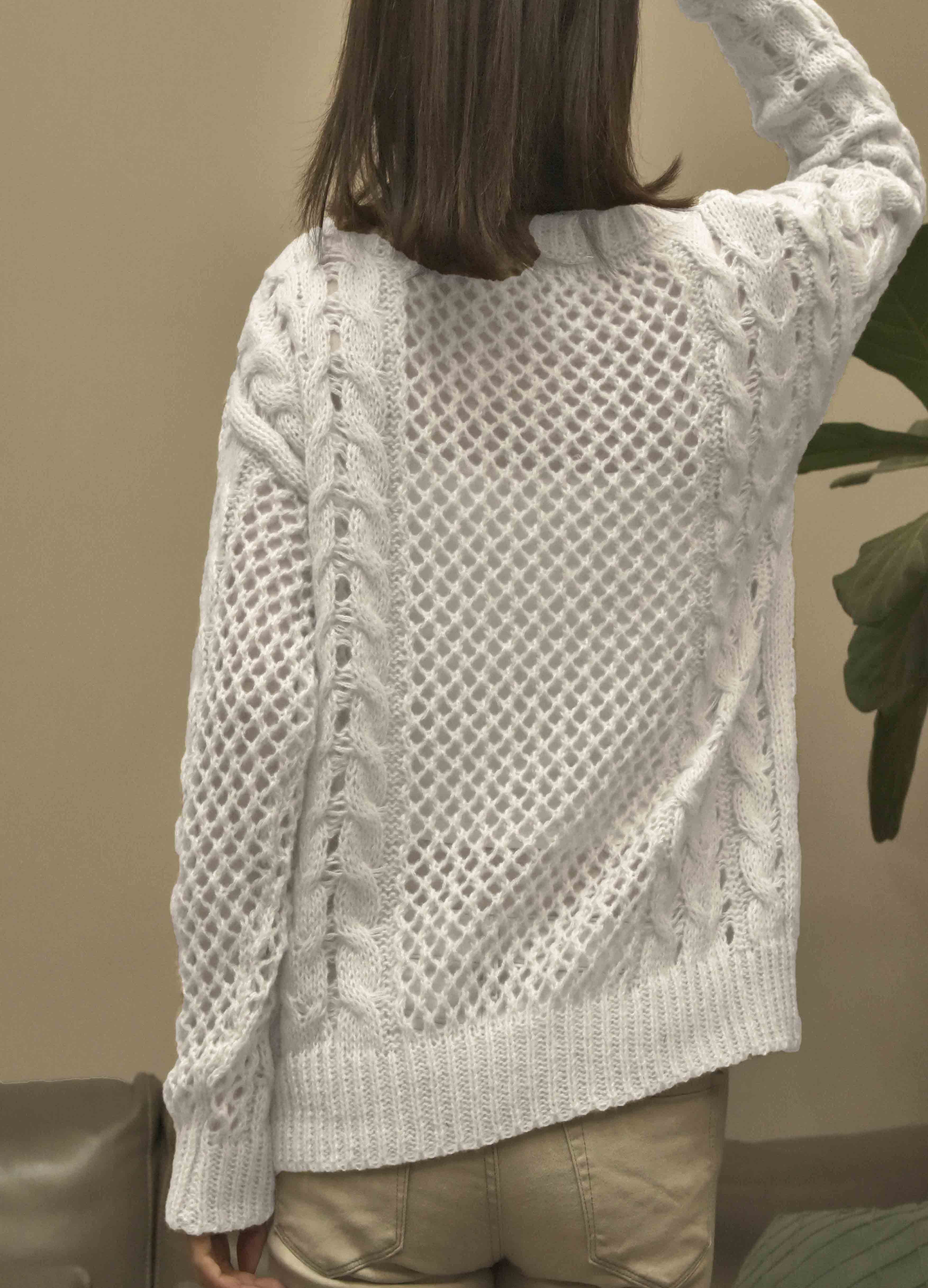 Knotted cut out clearance sweater