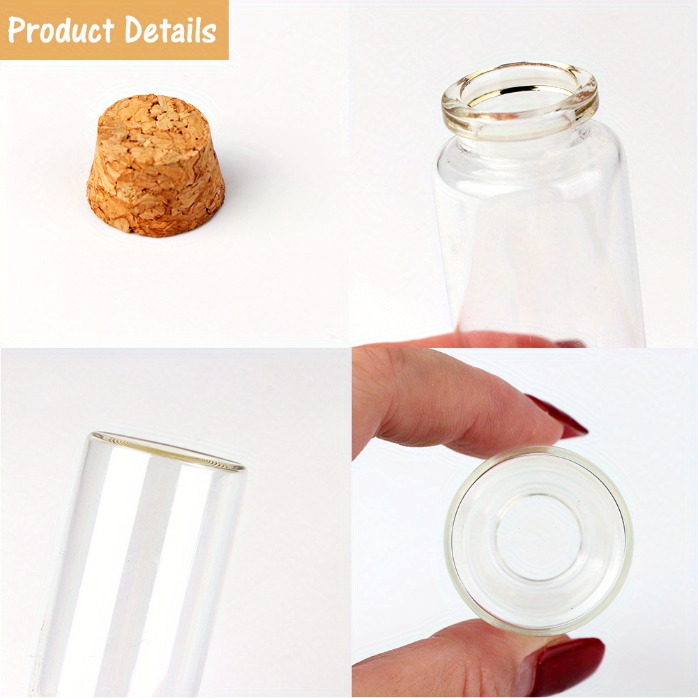 Glass Bottles Clear Small Vials Empty Mini Jars With - Temu