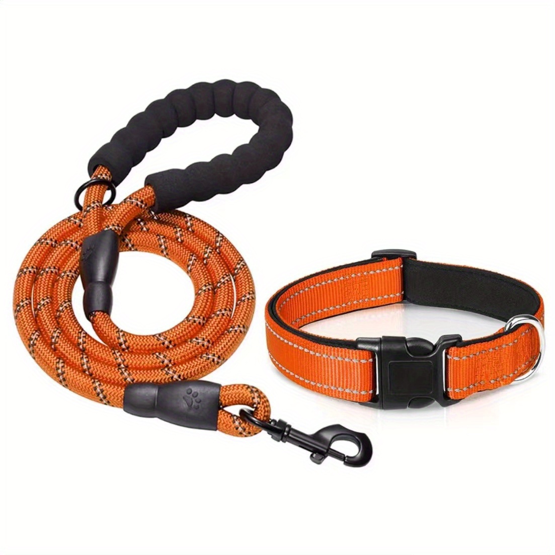 Adjustable Dog Collar & Leash Set for Small-Medium Dogs