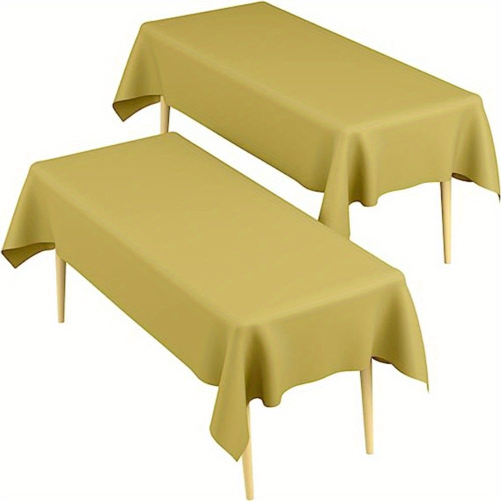 Mantel impermeable para mesa de comedor, color amarillo y  blanco, para cocina, fiesta, decoración de mesa al aire libre, mantel  rectangular de 54 x 108 pulgadas, color amarillo degradado, ola del